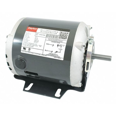 Split-Phase Belt Drive Motor, 1/4 HP, 48 Frame, 115V AC Voltage, 1, 725 Nameplate RPM MPN:5K907