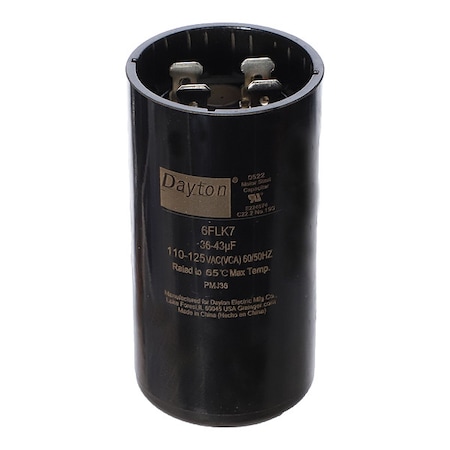 Motor Start Capacitor, Round MPN:6FLK7