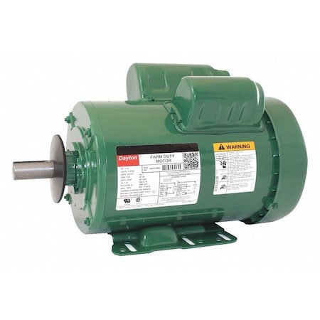 High Torque Farm Duty Motor, Capacitor-Start/Run, 1 1/2 HP, 115/230V AC, 1, 725 Nameplate RPM MPN:6K311