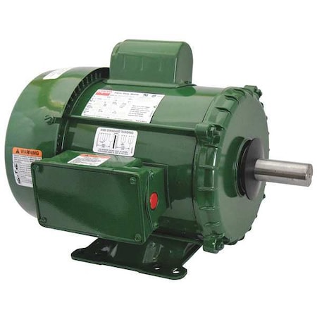 High Torque Farm Duty Motor, Capacitor-Start, 2 HP, 115/230V AC, 1, 740 Nameplate RPM, 182T Frame MPN:6K313