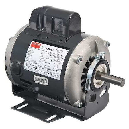 Capacitor-Start Belt Drive Motor, 1/3 HP, 115/230V AC Voltage, 56 Frame, 1, 725 Nameplate RPM MPN:6K366