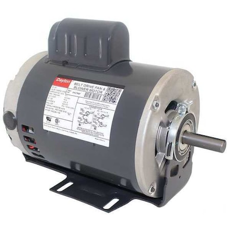 Capacitor-Start Belt Drive Motor, 3/4 HP, 115/230V AC Voltage, 56 Frame, 1, 725 Nameplate RPM MPN:6K376