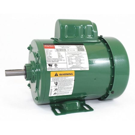 High Torque Farm Duty Motor, Capacitor-Start, 3/4 HP, 115/230V AC, 1, 725 Nameplate RPM, 56Z Frame MPN:6K719