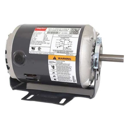 Split-Phase Belt Drive Motor, 1/2 HP, 56 Frame, 115/208-230V AC Voltage, 1, 725 Nameplate RPM MPN:6K729