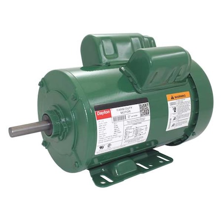 High Torque Farm Duty Motor, Capacitor-Start/Run, 1 1/2 HP, 115/230V AC, 1, 725 Nameplate RPM MPN:6K740