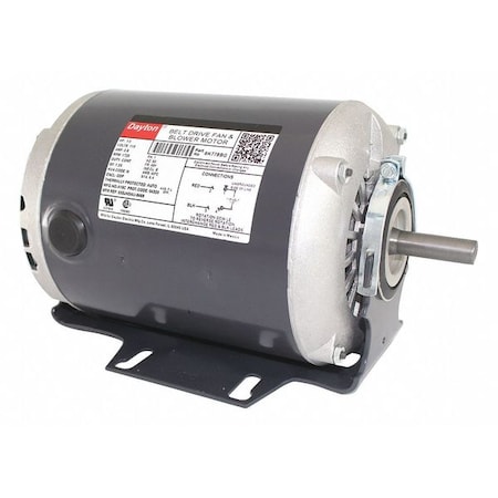 Split-Phase Belt Drive Motor, 1/3 HP, 48 Frame, 115V AC Voltage, 1, 725 Nameplate RPM MPN:6K778
