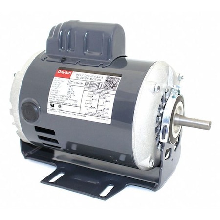Capacitor-Start Belt Drive Motor, 1/2 HP, 115/230V AC Voltage, 48Z Frame, 1, 725 Nameplate RPM MPN:6K965