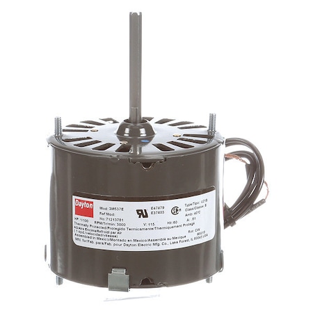 HVAC Motor, 1/100 HP, 3000 rpm, 115V, 3.3 MPN:71213781M