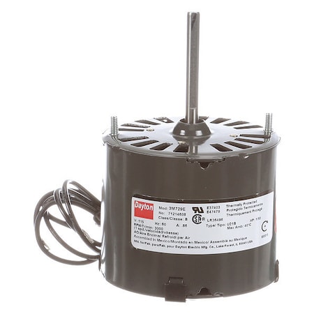 HVAC Motor, 1/50 HP, 3000 rpm, 115V, 3.3 MPN:71214608M