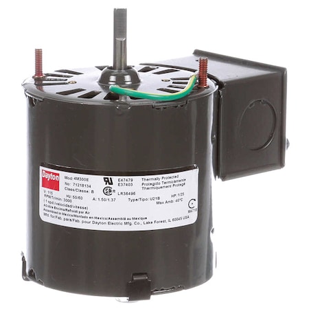 HVAC Motor, 1/25 HP, 3000 rpm, 115V, 3.3 MPN:71218134M