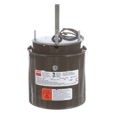 HVAC Motor, 1/20 HP, 1550 rpm, 115V, 3.3 MPN:71631616M