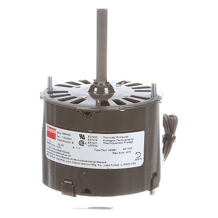 HVAC Motor, 1/40 HP, 1550 rpm, 115V, 3.3 MPN:71633691M