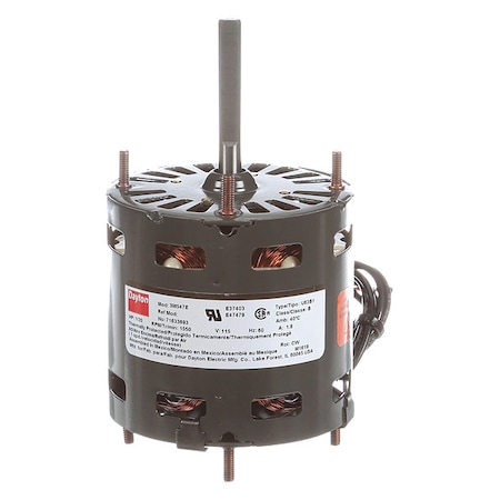 HVAC Motor, Open Air-Over, 1/20 HP, 1, 550 Nameplate RPM, 1 Speed, 115V AC, Stud Mount, CWSE MPN:71633693M