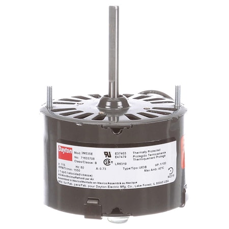 HVAC Motor, 1/100 HP, 1550 rpm, 115V, 3.3 MPN:71633708M