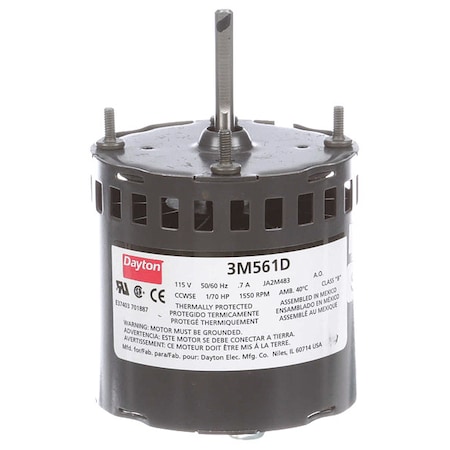 HVAC Motor, 1/70 HP, 1550 rpm, 115V, 3.3 MPN:71633718M