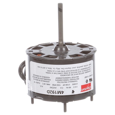 HVAC Motor, 1/100 HP, 1550 rpm, 115V, 3.3 MPN:71637641M