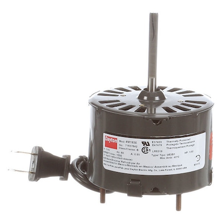 HVAC Motor, 1/50 HP, 1550 rpm, 115V, 3.3 MPN:71637642M