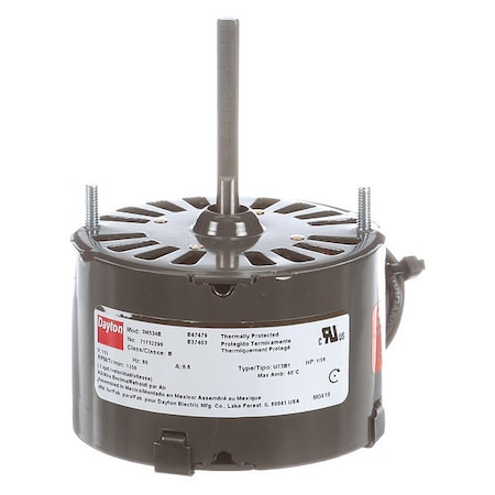 HVAC Motor, 1/100 HP, 1550 rpm, 115V, 3.3 MPN:71732299M