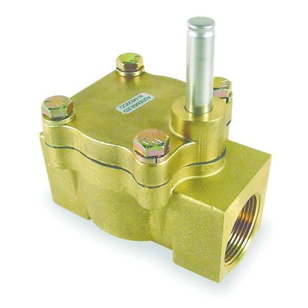 Brass Steam Solenoid Valve Less Coil, Normally Closed, 1 1/2 in Pipe Size MPN:007734