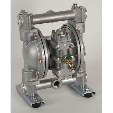Double Diaphragm Pump, Aluminum, Air Operated, Buna N, 32 GPM MPN:22A592