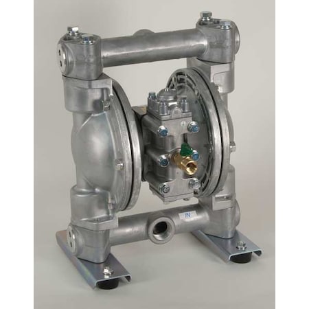 Double Diaphragm Pump, Aluminum, Natural Gas Operated, Buna N, 46 GPM MPN:22A593