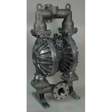Double Diaphragm Pump, Aluminum, Air Operated, Buna N, 215 GPM MPN:22A595