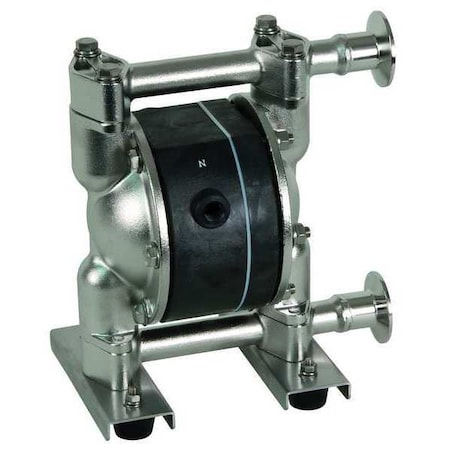 Double Diaphragm Pump, 316 Stainless Steel, Air Operated, Hytrel MPN:22A602
