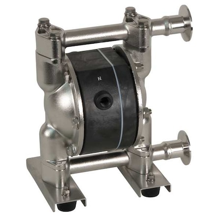 Double Diaphragm Pump, 316 Stainless Steel, Air Operated, PTFE, 14 GPM MPN:22A603