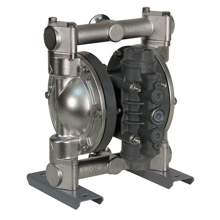 Double Diaphragm Pump, 316 Stainless Steel, Air Operated, PTFE, 46 GPM MPN:22A607