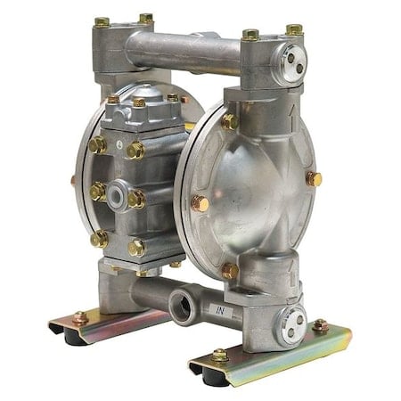 Double Diaphragm Pump, Aluminum, Air Operated, PTFE, 27 GPM MPN:34TJ41