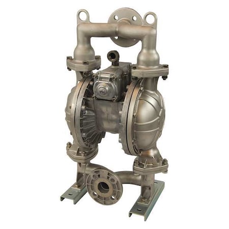 Double Diaphragm Pump, Stainless steel, Air Operated, Santoprene MPN:34TJ46