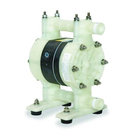 Double Diaphragm Pump, Polypropylene, Air Operated, Santoprene, 15 GPM MPN:6PY34
