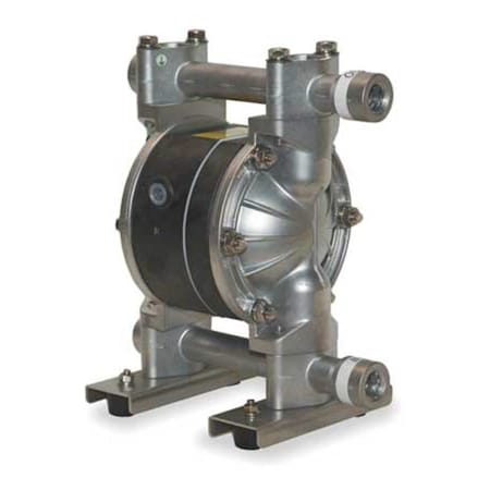 Double Diaphragm Pump, 316 Stainless Steel, Air Operated, PTFE, 12 GPM MPN:6PY51