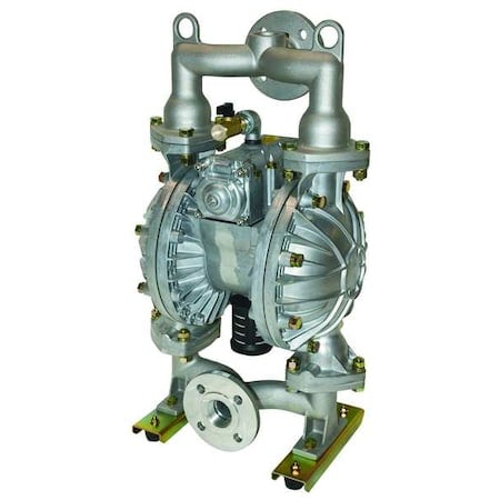 Double Diaphragm Pump, Aluminum, Air Operated, PTFE, 100 gpm GPM 212 Degrees F MPN:6PY56