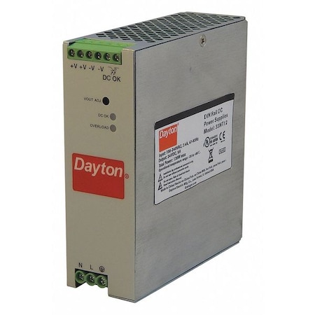 DC Power Supply, 90/264V AC, 24V DC, 120 W, 5 A, DIN Rail MPN:33NT12
