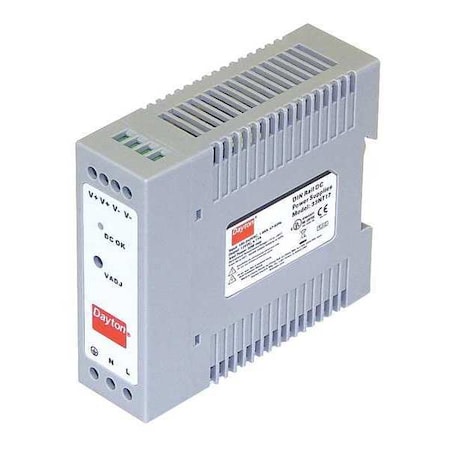 DC Power Supply, 90/264V AC, 12V DC, 50 W, 4.17 A, DIN Rail MPN:33NT17