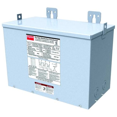 General Purpose Transformer, 9 kVA, NEMA 3R, 120/240V, 480V AC MPN:44YV08