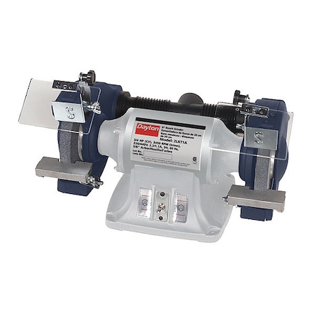 Bench Grinder, 8 in Max. Wheel Dia, 1 in Max. Wheel Thickness, 36/60 Grinding Wheel Grit MPN:2LKT1