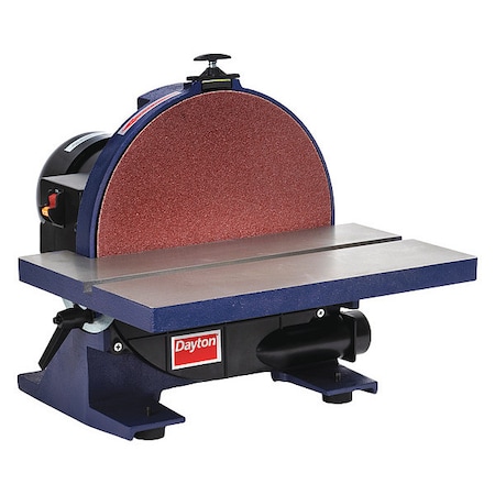 Disc Sander, 3/4 hp, 12 in Disc Dia, 1720 RPM Disc Speed, Corded, 115V V MPN:2RYN9