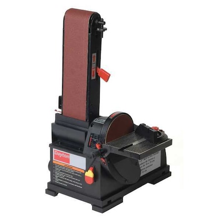 Belt and Disc Sander, 1/2 hp, 6 in Disc Dia, 3600 RPM Disc Speed, Corded, 115 V V MPN:35GW70