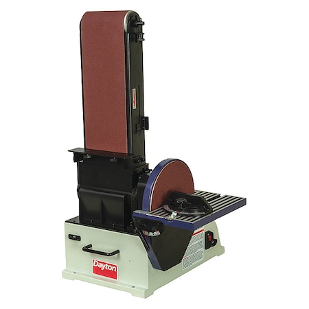 Belt and Disc Sander, 1 hp, 9 in Disc Dia, 2510 RPM Disc Speed, Corded, 115 V V MPN:35GW71A
