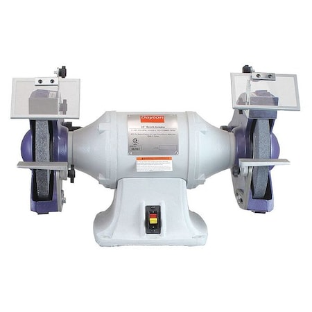 Bench Grinder, 10 in Max. Wheel Dia, 36/120 Grinding Wheel Grit MPN:38UK62