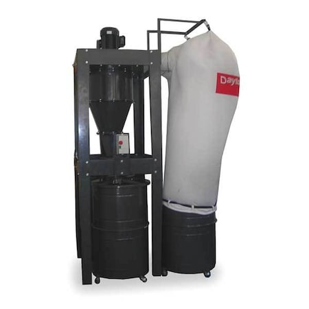 Wood Dust Collector, 3, 200 cfm CFM Max Flow, 10 hp, Three Phase MPN:3AA29