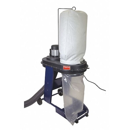 Wood Dust Collector, 650 cfm CFM Max Flow, 3/4 hp, Single Phase MPN:400H53