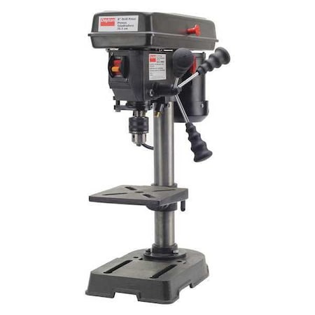 Bench Drill Press, Belt Drive, 1/3 hp, 120V AC V, 8 in Swing, 5 Speed MPN:40PM08