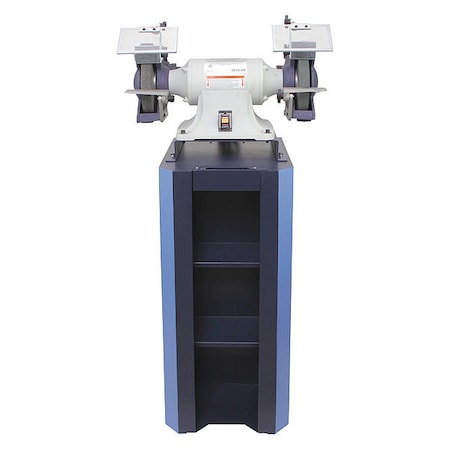 Bench Grinder with Stand, 8 in Max. Wheel Dia, 36/120 Grinding Wheel Grit MPN:467L29