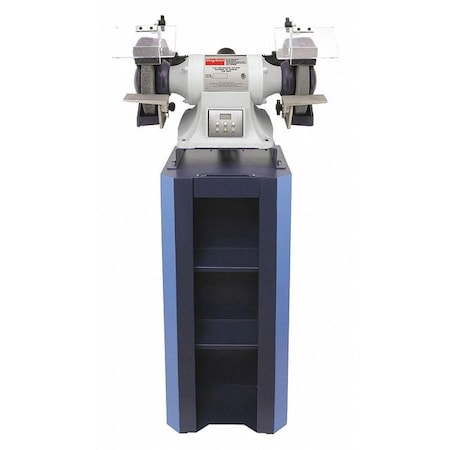 Bench Grinder with Stand, 8 in Max. Wheel Dia, 36/120 Grinding Wheel Grit MPN:467L63