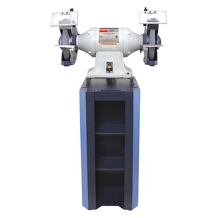 Bench Grinder with Stand, 10 in Max. Wheel Dia, 36/120 Grinding Wheel Grit MPN:467L64
