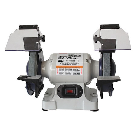 Bench Grinder, 6 in Max. Wheel Dia, 3/4 in Max. Wheel Thickness, 60 Grinding Wheel Grit MPN:467L82