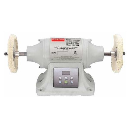 Bench Top Buffer, Steel, 6 in., 1/2 HP MPN:48WE52